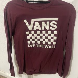 Vans Burgundy Long Sleeve Tee